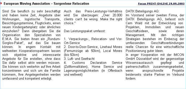 European Moving Association GmbH
